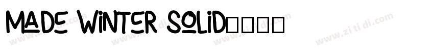 Made Winter Solid字体转换